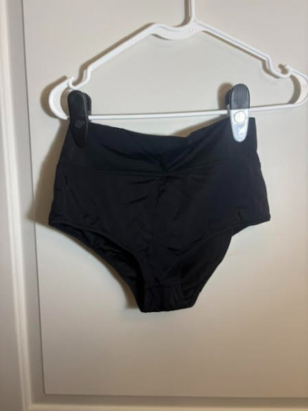 Black High-Waisted Swim Bottoms